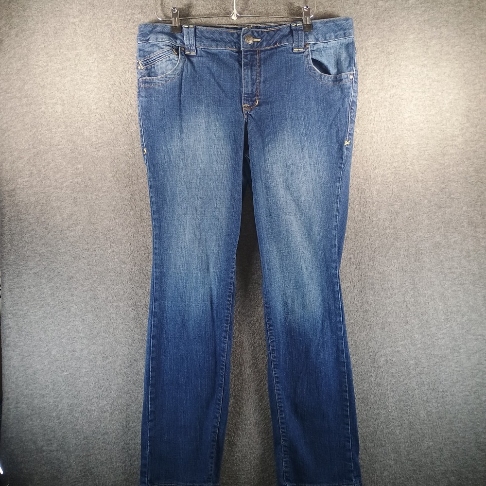 Lane Bryant Jeans Women 18 Average Simply Straight‎ Leg Medium Wash Plus Size